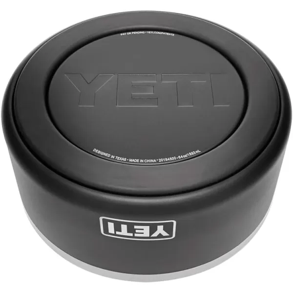 YETI Boomer 8, Stainless Steel, Non-Slip Dog Bowl, Holds 64 Ounces, Black