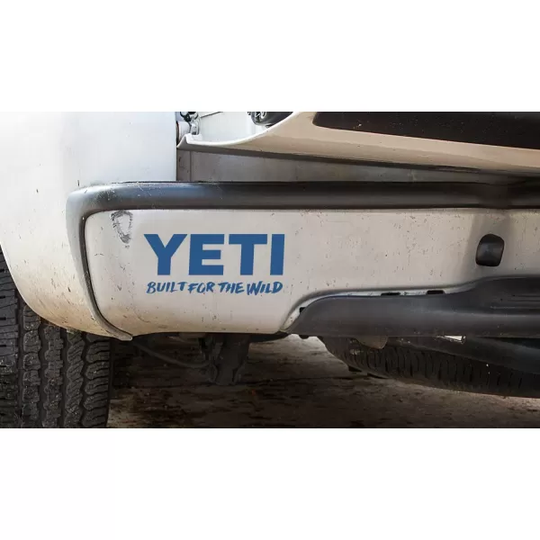 YETI Built for The Wild Window Decal Blue