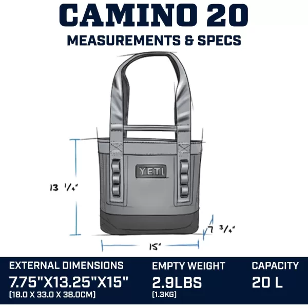 YETI Camino 20 Carryall with Internal Dividers, All-Purpose Utility Bag