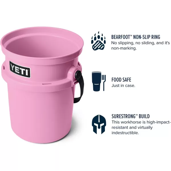 YETI Loadout 5-Gallon Bucket, Impact Resistant Fishing/Utility Bucket, Seafoam