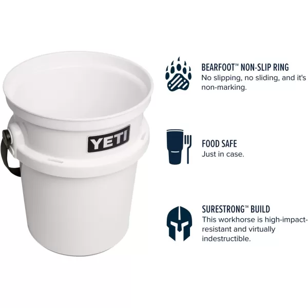 YETI Loadout 5-Gallon Bucket, Impact Resistant Fishing/Utility Bucket, Seafoam