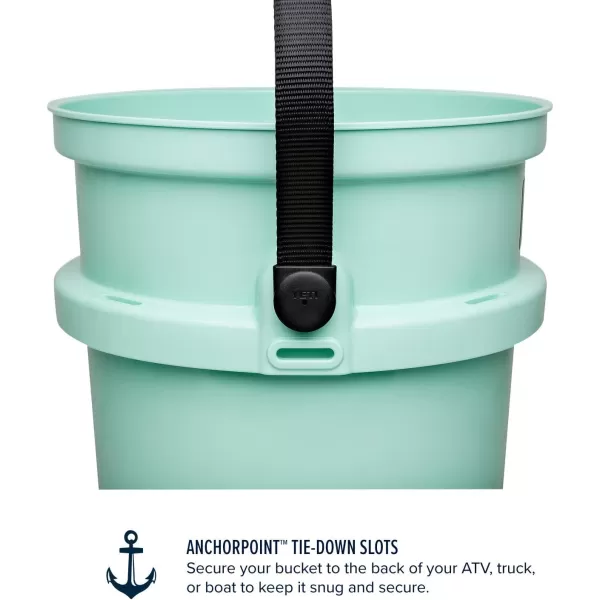 YETI Loadout 5-Gallon Bucket, Impact Resistant Fishing/Utility Bucket, Seafoam
