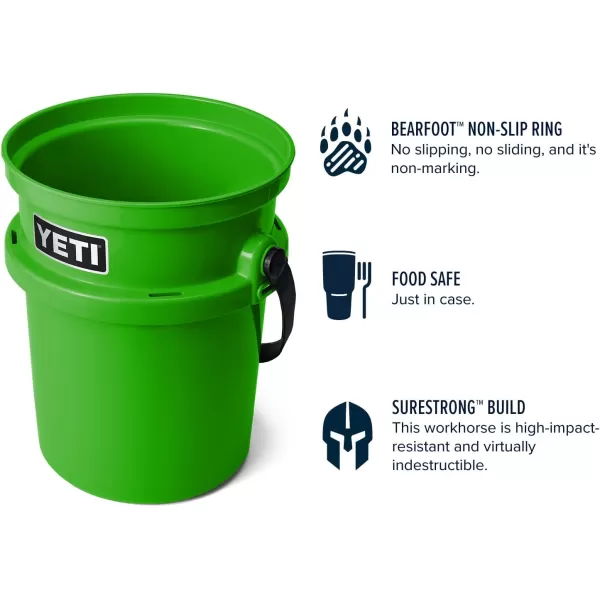 YETI Loadout 5-Gallon Bucket, Impact Resistant Fishing/Utility Bucket, Seafoam