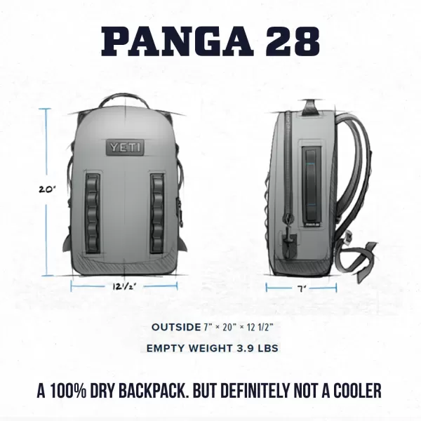 YETI Panga 28 Airtight Waterproof Submersible Backpack, Tan
