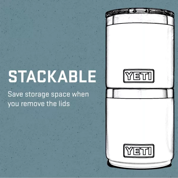 YETI Rambler 10 oz Stackable Lowball 2.0, Vacuum Insulated, Stainless Steel with MagSlider Lid, White