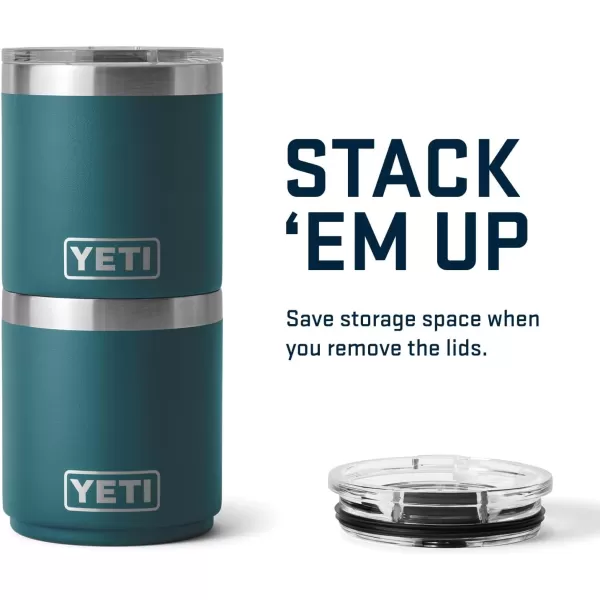YETI Rambler 10 oz Stackable Lowball 2.0, Vacuum Insulated, Stainless Steel with MagSlider Lid, White