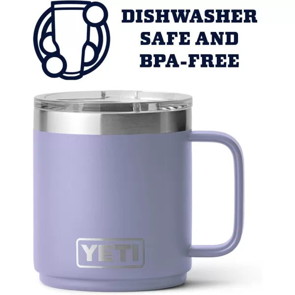 YETI Rambler 10 oz Stackable Mug, Vacuum Insulated, Stainless Steel with MagSlider Lid, Tropical Pink
