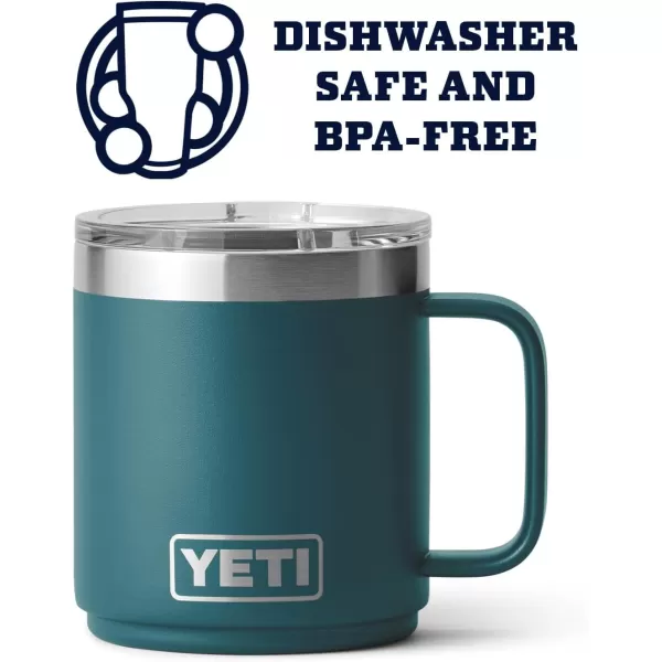 YETI Rambler 10 oz Stackable Mug, Vacuum Insulated, Stainless Steel with MagSlider Lid, Tropical Pink