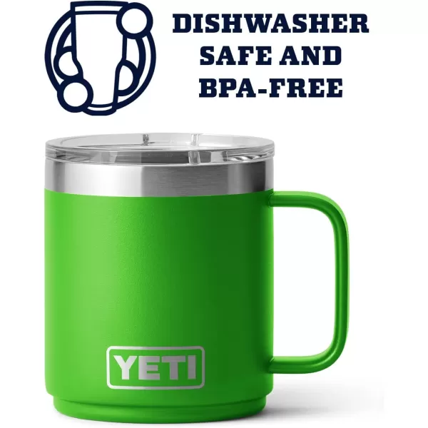YETI Rambler 10 oz Stackable Mug, Vacuum Insulated, Stainless Steel with MagSlider Lid, Tropical Pink