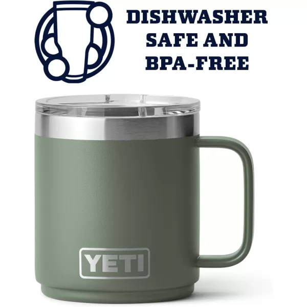 YETI Rambler 10 oz Stackable Mug, Vacuum Insulated, Stainless Steel with MagSlider Lid, Tropical Pink