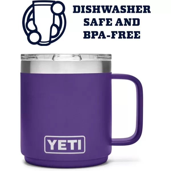 YETI Rambler 10 oz Stackable Mug, Vacuum Insulated, Stainless Steel with MagSlider Lid, Tropical Pink