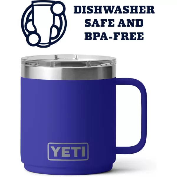 YETI Rambler 10 oz Stackable Mug, Vacuum Insulated, Stainless Steel with MagSlider Lid, Tropical Pink