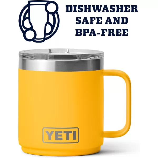 YETI Rambler 10 oz Stackable Mug, Vacuum Insulated, Stainless Steel with MagSlider Lid, Tropical Pink