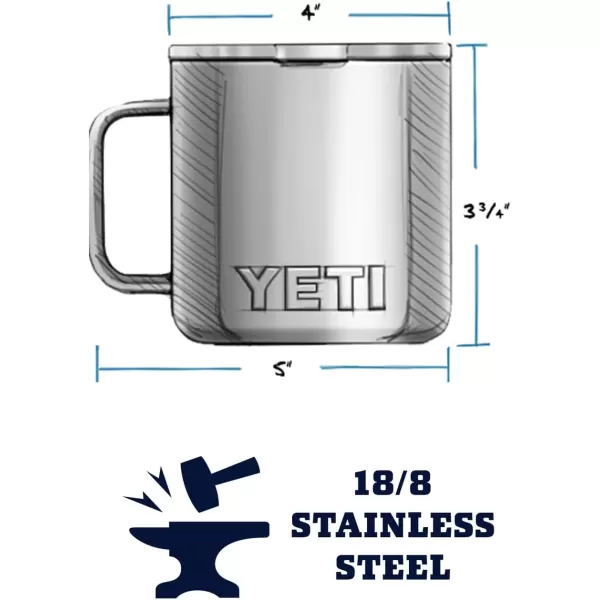 YETI Rambler 10 oz Stackable Mug, Vacuum Insulated, Stainless Steel with MagSlider Lid, Tropical Pink