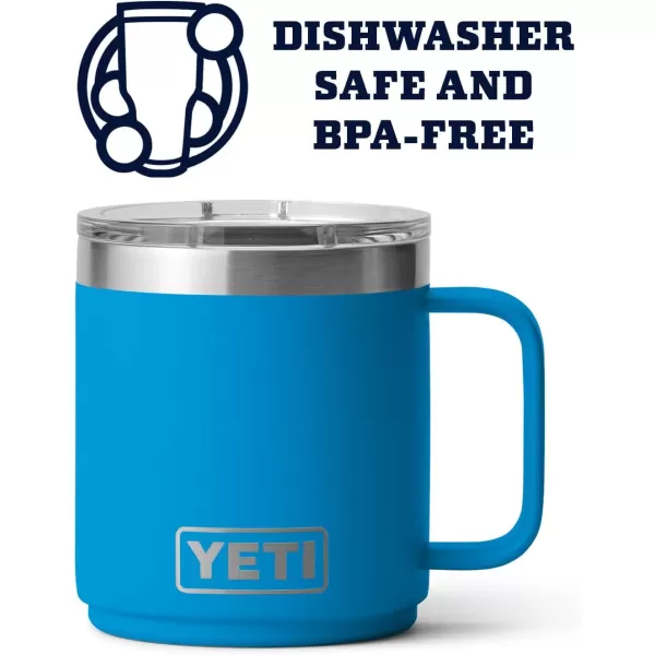 YETI Rambler 10 oz Stackable Mug, Vacuum Insulated, Stainless Steel with MagSlider Lid, Tropical Pink