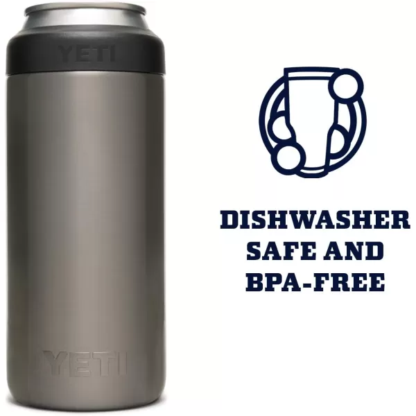 YETI Rambler 12 oz. Colster Slim Can Insulator for the Slim Hard Seltzer Cans, Charcoal