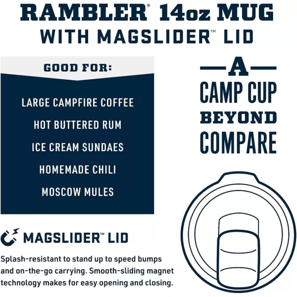 YETI Rambler 14 oz Stackable Mug, Vacuum Insulated, Stainless Steel with MagSlider Lid, King Crab