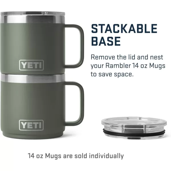 YETI Rambler 14 oz Stackable Mug, Vacuum Insulated, Stainless Steel with MagSlider Lid, King Crab