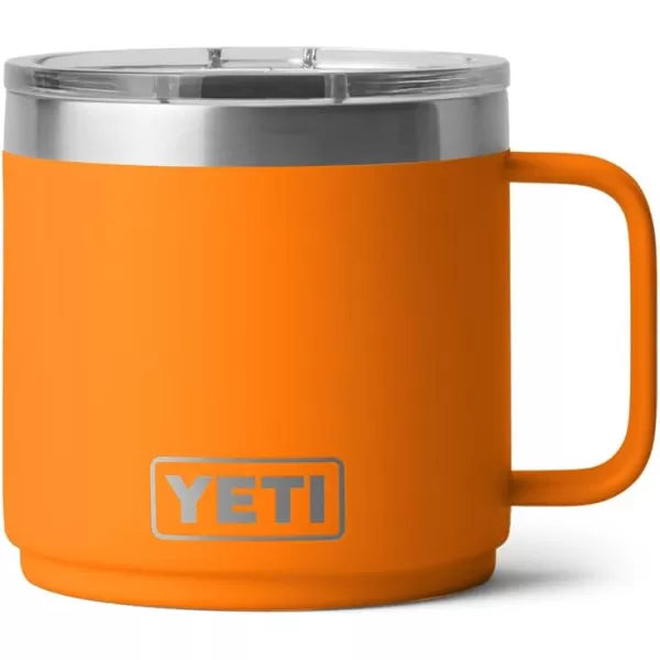 YETI Rambler 14 oz Stackable Mug, Vacuum Insulated, Stainless Steel with MagSlider Lid, King Crab
