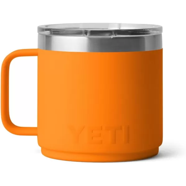 YETI Rambler 14 oz Stackable Mug, Vacuum Insulated, Stainless Steel with MagSlider Lid, King Crab