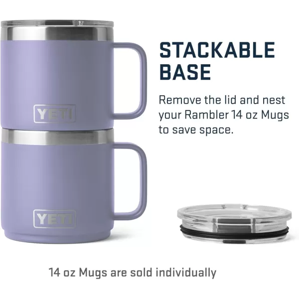 YETI Rambler 14 oz Stackable Mug, Vacuum Insulated, Stainless Steel with MagSlider Lid, King Crab