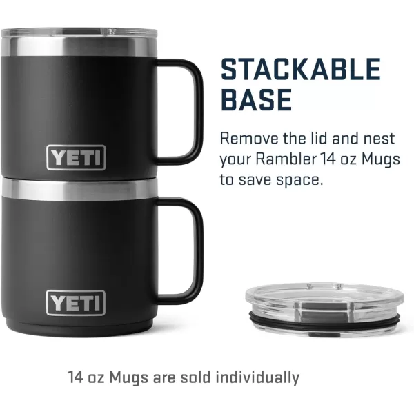 YETI Rambler 14 oz Stackable Mug, Vacuum Insulated, Stainless Steel with MagSlider Lid, King Crab