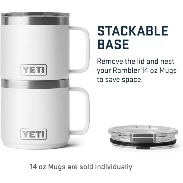 YETI Rambler 14 oz Stackable Mug, Vacuum Insulated, Stainless Steel with MagSlider Lid, King Crab