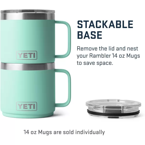 YETI Rambler 14 oz Stackable Mug, Vacuum Insulated, Stainless Steel with MagSlider Lid, King Crab