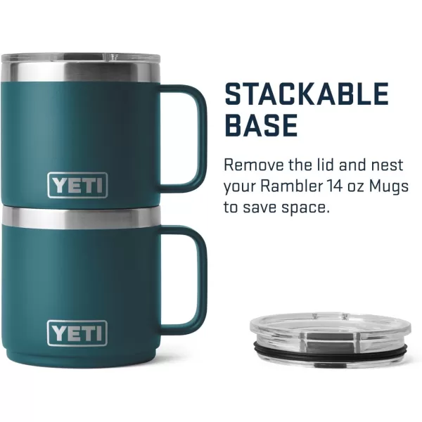 YETI Rambler 14 oz Stackable Mug, Vacuum Insulated, Stainless Steel with MagSlider Lid, King Crab