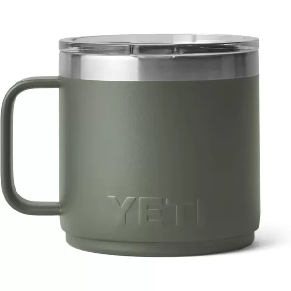 YETI Rambler 14 oz Stackable Mug, Vacuum Insulated, Stainless Steel with MagSlider Lid, King Crab