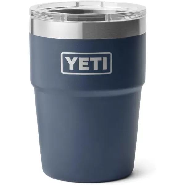 YETI Rambler 16 oz Stackable Tumbler, Vacuum Insulated, Stainless Steel with MagSlider Lid, Navy
