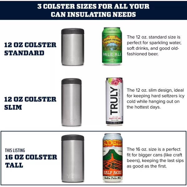 YETI Rambler 16 oz. Colster Tall Can Insulator for Tallboys &amp; 16 oz. Cans, Black