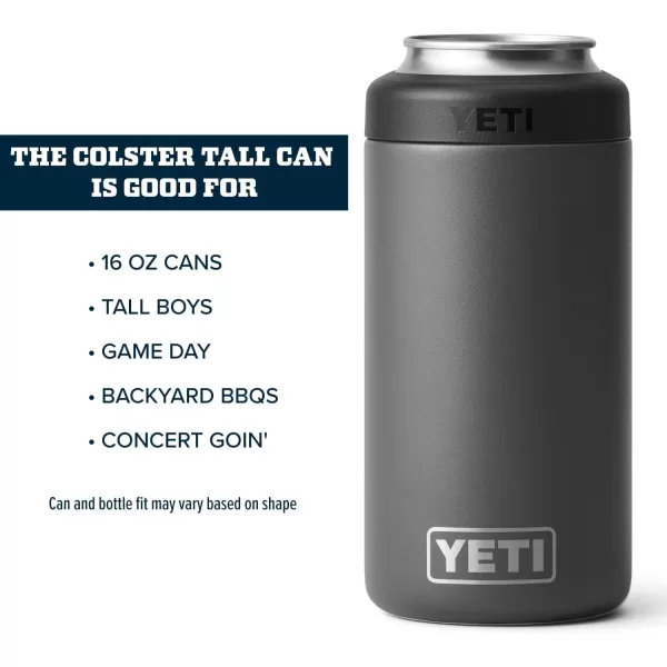 YETI Rambler 16 oz. Colster Tall Can Insulator for Tallboys &amp; 16 oz. Cans, Black