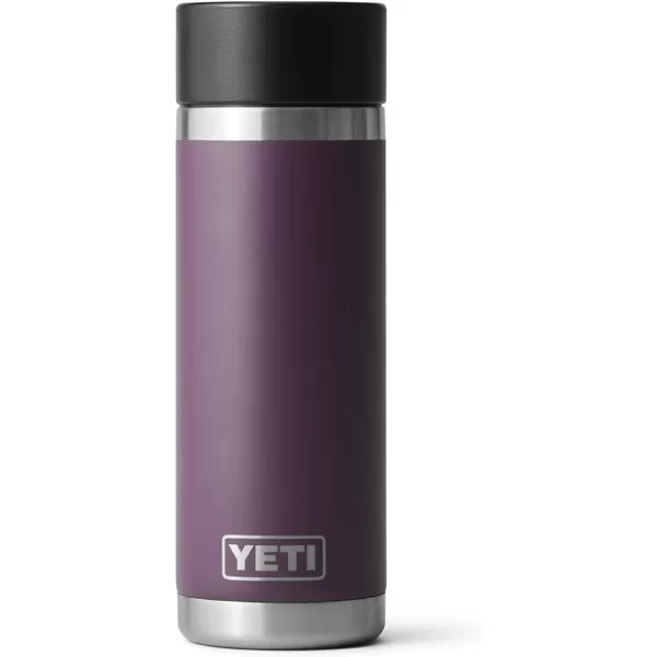 YETI Rambler 18 oz Bottle, Stainless Steel, Vacuum Insulated, with Hot Shot Cap, Black