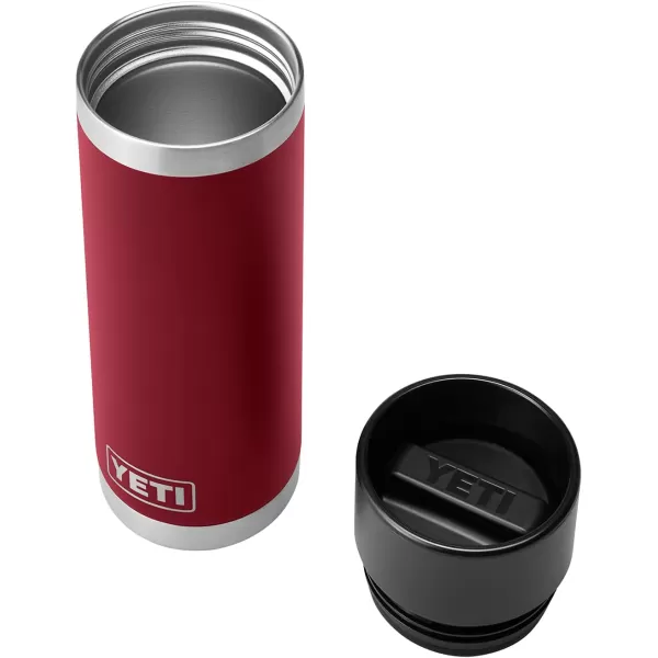 YETI Rambler 18 oz Bottle, Stainless Steel, Vacuum Insulated, with Hot Shot Cap, Black