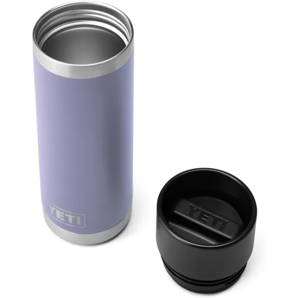 YETI Rambler 18 oz Bottle, Stainless Steel, Vacuum Insulated, with Hot Shot Cap, Black