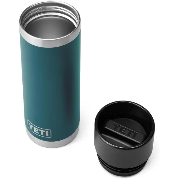 YETI Rambler 18 oz Bottle, Stainless Steel, Vacuum Insulated, with Hot Shot Cap, Black