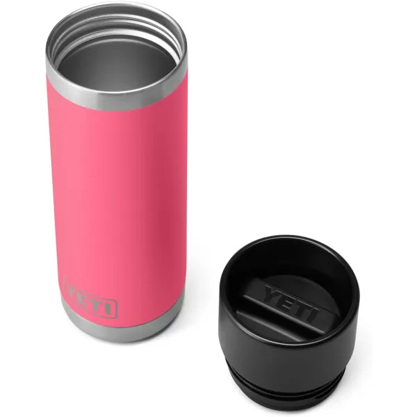 YETI Rambler 18 oz Bottle, Stainless Steel, Vacuum Insulated, with Hot Shot Cap, Black