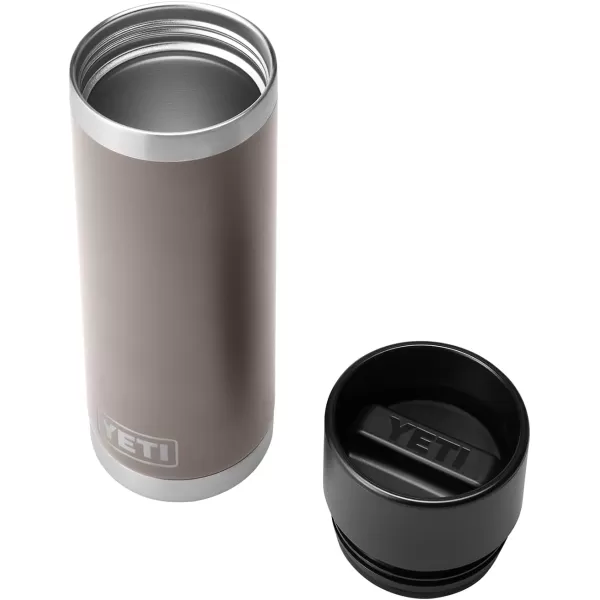 YETI Rambler 18 oz Bottle, Stainless Steel, Vacuum Insulated, with Hot Shot Cap, Black