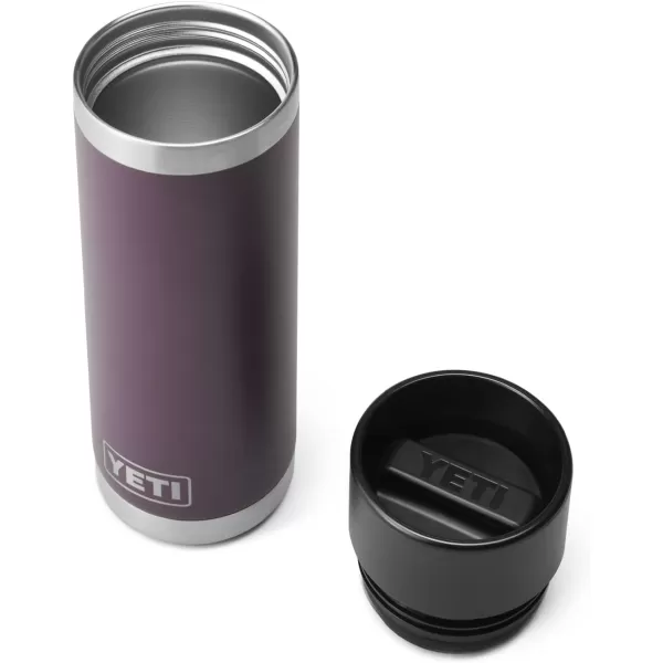 YETI Rambler 18 oz Bottle, Stainless Steel, Vacuum Insulated, with Hot Shot Cap, Black