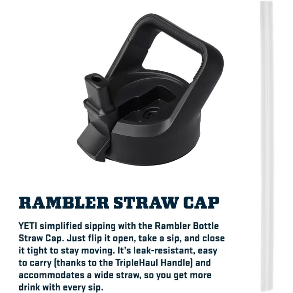 YETI Rambler 18 oz Bottle, Vacuum Insulated, Stainless Steel with Straw Cap, Navy