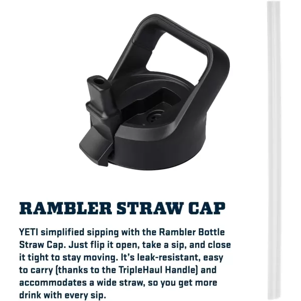 YETI Rambler 18 oz Bottle, Vacuum Insulated, Stainless Steel with Straw Cap, Navy