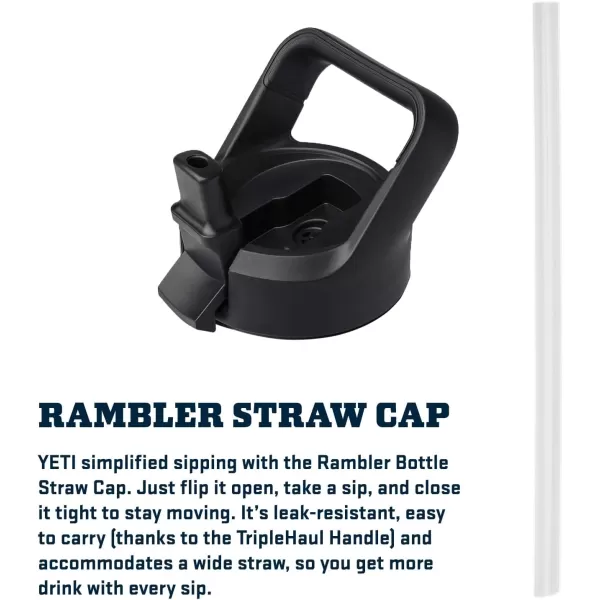 YETI Rambler 18 oz Bottle, Vacuum Insulated, Stainless Steel with Straw Cap, Navy