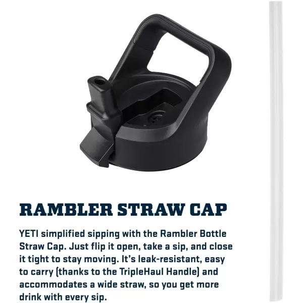 YETI Rambler 18 oz Bottle, Vacuum Insulated, Stainless Steel with Straw Cap, Navy