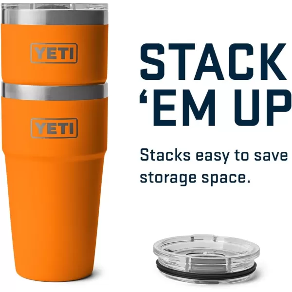 YETI Rambler 20 oz Stackable Tumbler, Stainless Steel, Vacuum Insulated with MagSlider Lid, King Crab