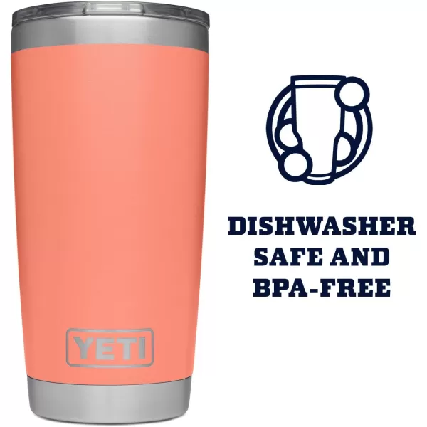 YETI Rambler 20 oz Stainless Steel Vacuum Insulated Tumbler w/MagSlider Lid