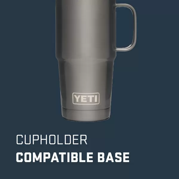 YETI Rambler 20 oz Travel Mug, Stainless Steel, Vacuum Insulated with Stronghold Lid, Black