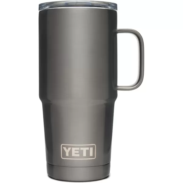 YETI Rambler 20 oz Travel Mug, Stainless Steel, Vacuum Insulated with Stronghold Lid, Black
