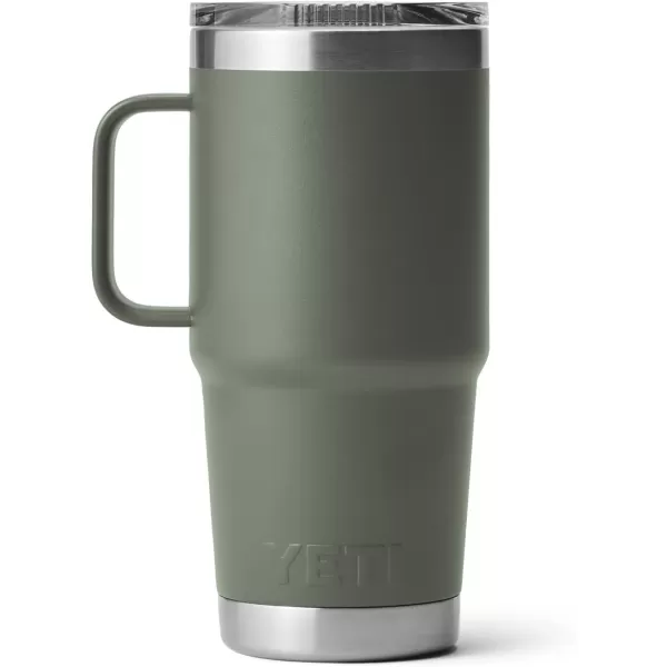 YETI Rambler 20 oz Travel Mug, Stainless Steel, Vacuum Insulated with Stronghold Lid, Black