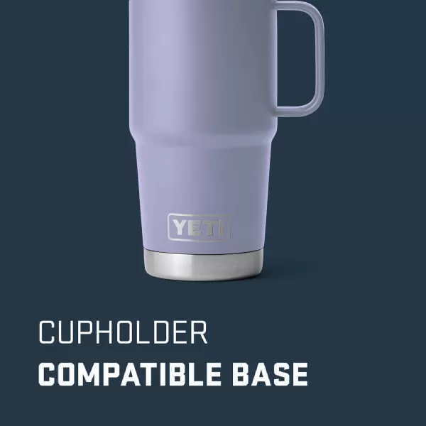 YETI Rambler 20 oz Travel Mug, Stainless Steel, Vacuum Insulated with Stronghold Lid, Black